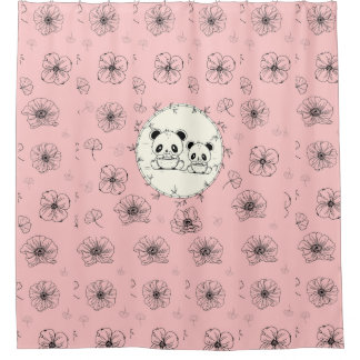 Rideaux De Douche amis pandas