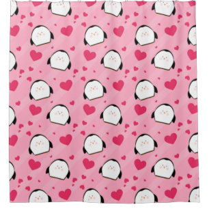 Rideaux De Douche Amour des pingouins