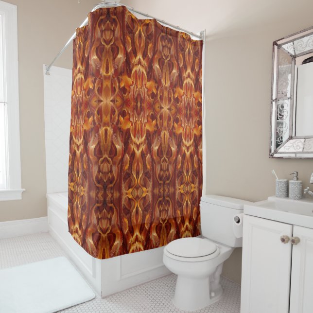 Rideaux De Douche Amoureux de Bacon drôle Kaleidoscope Imprimer (En situation)