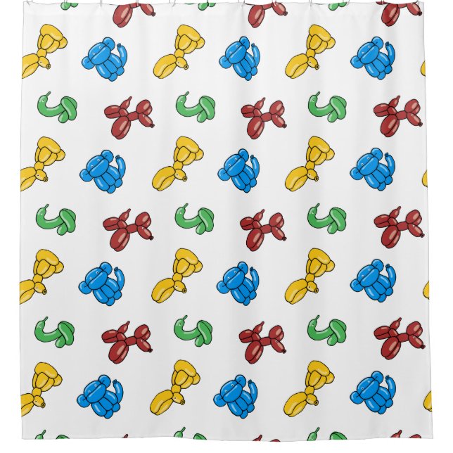 Rideaux De Douche Amusant, ballons lumineux conception des animaux (Devant)