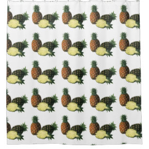 Rideaux De Douche Ananas Hawaiien vintage, Fruit de nourriture biolo