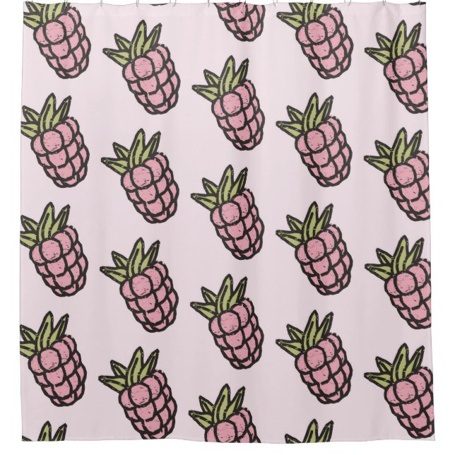 Rideaux De Douche Ananas Motif Y2K Retro Funky Retro (Devant)