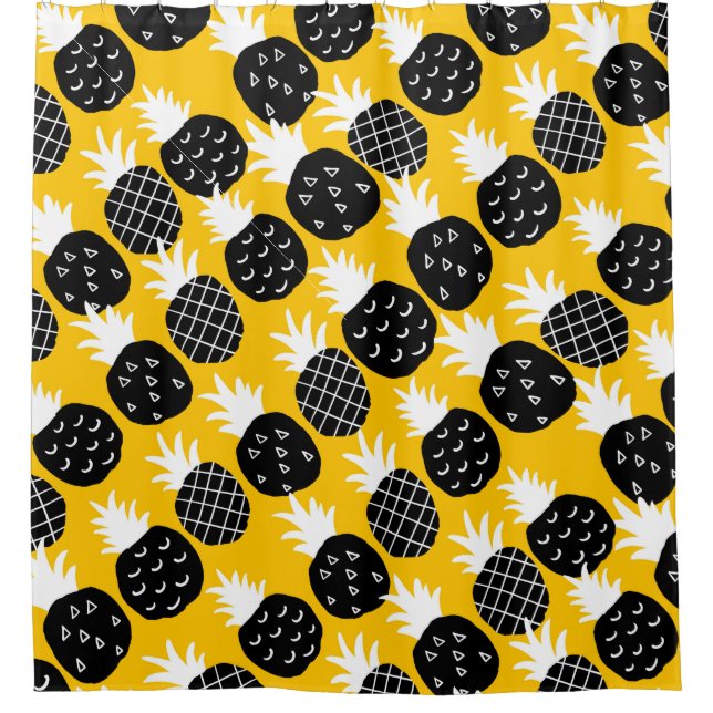 Rideaux De Douche Ananas noir (Devant)
