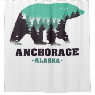 Rideaux De Douche Anchorage Alaska Grizzly couverture unique