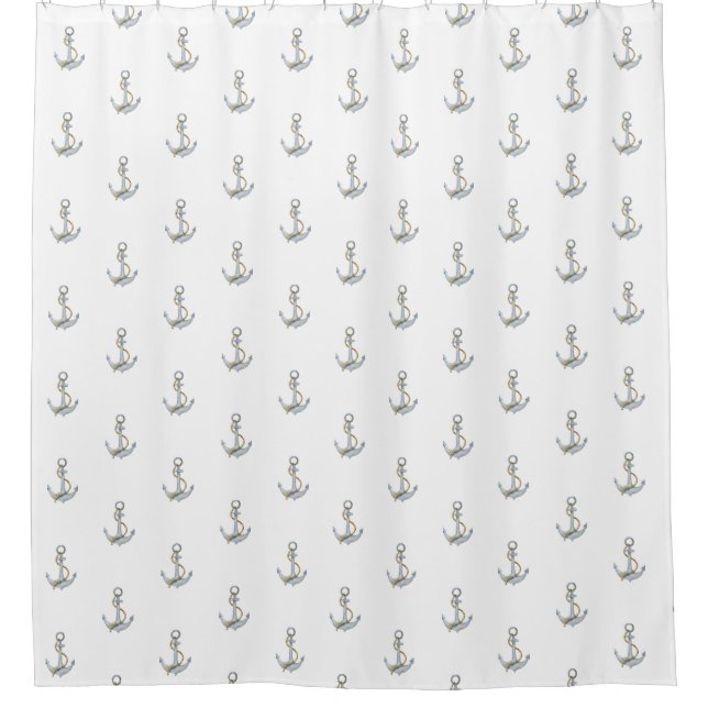 Rideaux De Douche Ancre de bateau maritime (Devant)