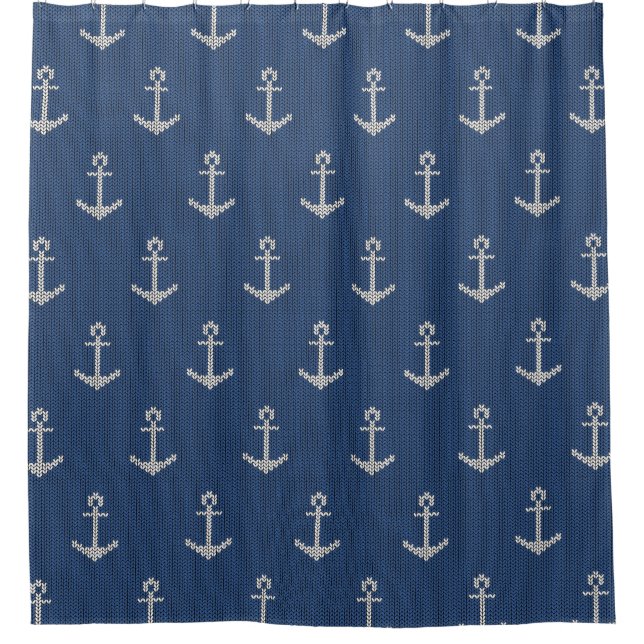 Rideaux De Douche Ancre de la mer de Knit (Devant)
