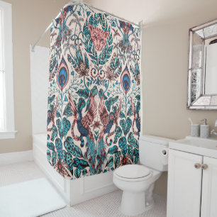 Rideaux De Douche Animaux de la jungle inspirés par la chinoiserie 