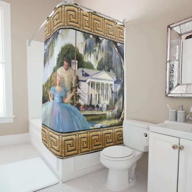 Rideaux De Douche Antebellum Plantation Sud Vieux Dixie (En situation)