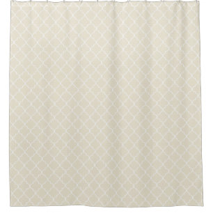 Rideaux De Douche Antique Blanc Marocain Motif Quatrefoil