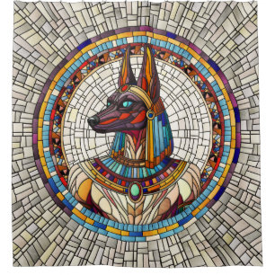 Rideaux De Douche Anubis égyptien - Art Mosaïque