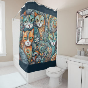 rideaux de douche apaisants pour chats 2