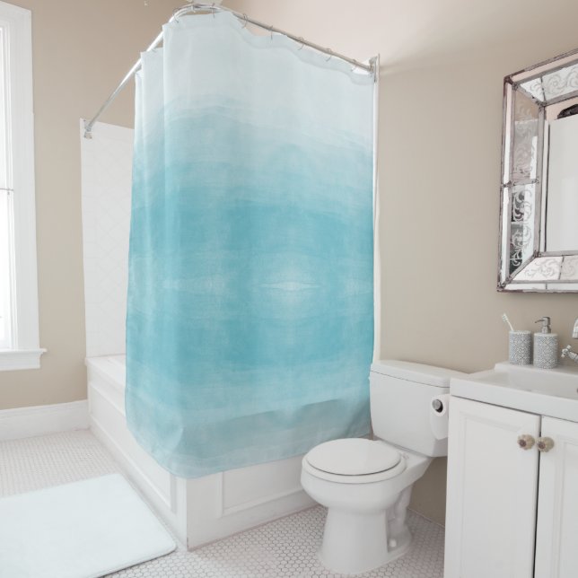 Rideaux De Douche Aqua Bliss Aquarelle Ombre     (En situation)