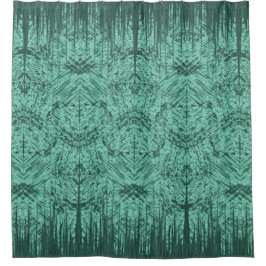 Rideaux De Douche Aqua Green Abstract Tiki Pattern