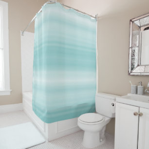 Rideaux De Douche Aqua Mint White Beach Vibes Grandes