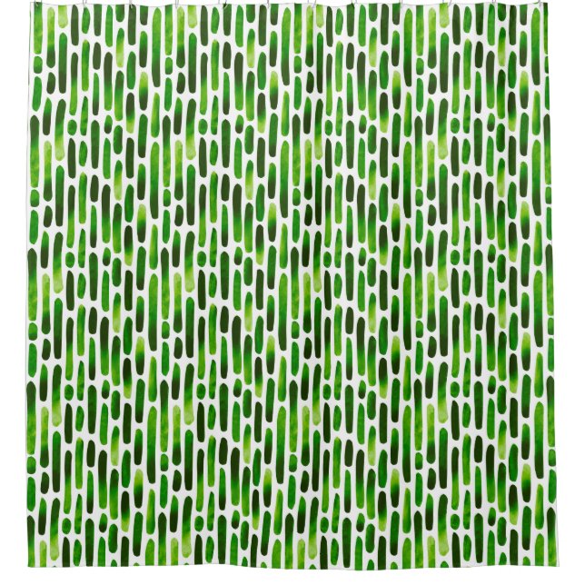 Rideaux De Douche Aquarelle 091121 - Vert Grassy Toné (Devant)
