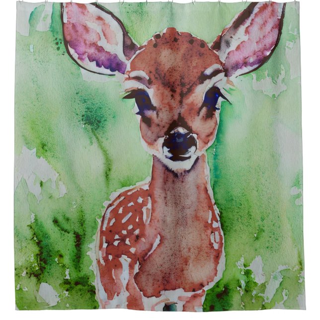 Rideaux De Douche aquarelle bébé fae (Devant)