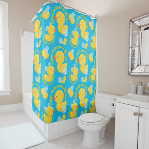 Rideaux De Douche Aquarelle bleue Caoutchouc Vous êtes l'unique