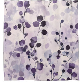 Rideaux De Douche Aquarelle de lavande Eucalyptus Floral