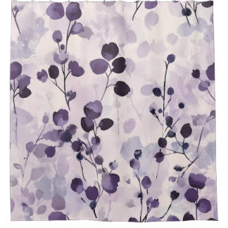 Rideaux De Douche Aquarelle de lavande Eucalyptus Floral