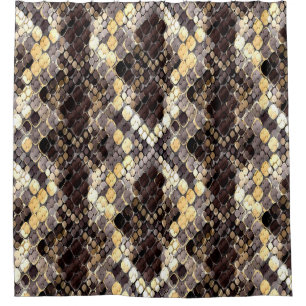 Rideaux De Douche Aquarelle de peau sauvage Motif sans couture