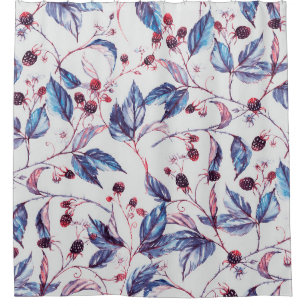 Rideaux De Douche Aquarelle dessinée à la main motif sans couture av