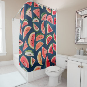 Rideaux De Douche Aquarelle été Watermelon Slices Patten