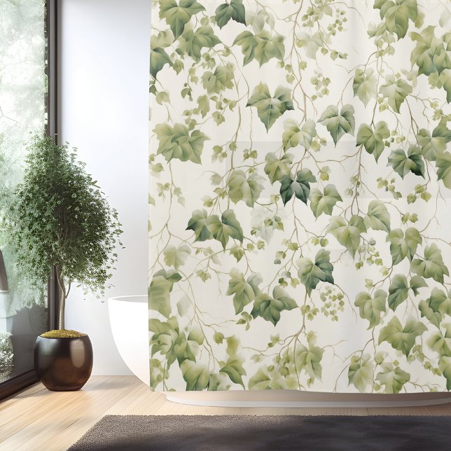 Rideaux De Douche Aquarelle Ivy League Élégance (Créateur téléchargé)