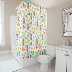 Rideaux De Douche Aquarelle Motif de fruits en conserve