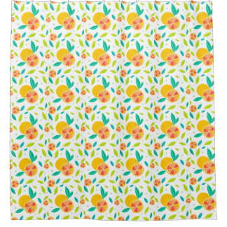 Rideaux De Douche Aquarelle Motif Oranges sucrées
