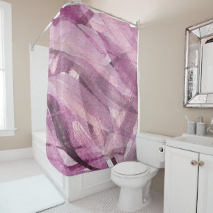 Rideaux De Douche Aquarelle Profonde, Violette Et Parties scintillan