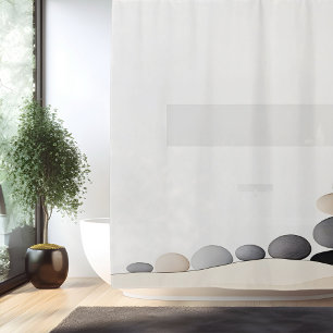 Rideaux De Douche Aquarelle Zen Pierre Jardin Style japonais