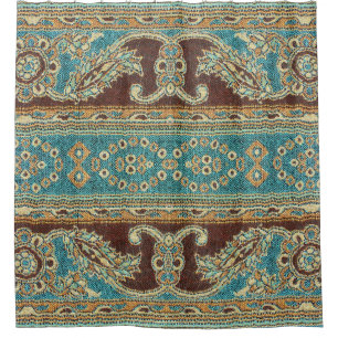 Rideaux De Douche Arabesque Fabric Paisley Oriental Design