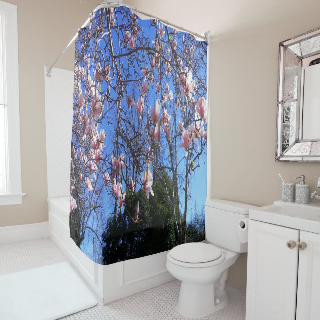 Rideaux De Douche Arbre de Magnolia..... (En situation)