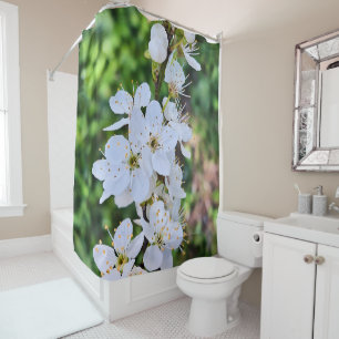 Rideaux De Douche Arbre en Fleurs au Printemps Roumanie – Photograph