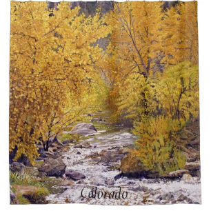 Rideaux De Douche Arbres de tremble colorés d'automne à Morrison Col