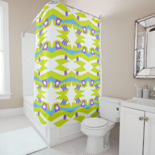 Rideaux De Douche Arche Abstraite Noah Vert pourpre bleu