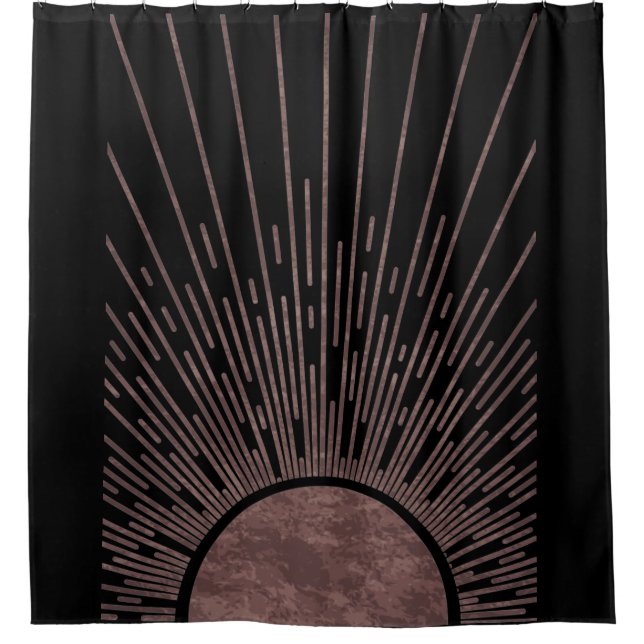 Rideaux De Douche Arche De Phase Lune Ensemble Abstrait De Rayons So (Devant)