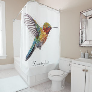 Rideaux De Douche Arcs-en-ciel : L'art des colibris, personnalisé