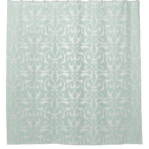 Rideaux De Douche Argent, menthe, damassés, victorian, cru, éléga