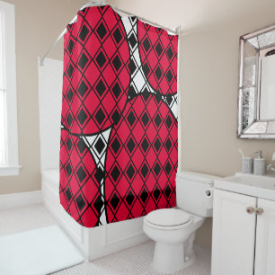 Rideaux De Douche Arlequin en Blob Rose