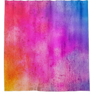 Rideaux De Douche Arrière - plan couleur. Grunge rouge bleu et jaune