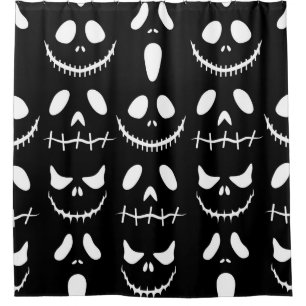 Rideaux De Douche Arrière - plan d'Halloween. Motif sans couture av