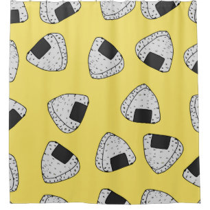 Rideaux De Douche Arrière - plan d'Onigiri (balle de riz japonaise).