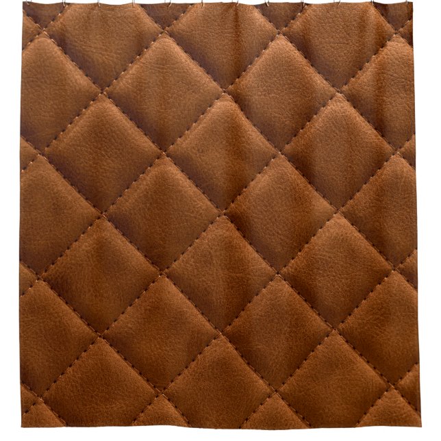 Rideaux De Douche Arrière - plan en cuir Brown rhombus (Devant)