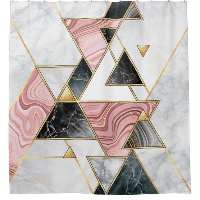 Rideaux De Douche arrière - plan géométrique Abstrait. Mosquée moder (Devant)