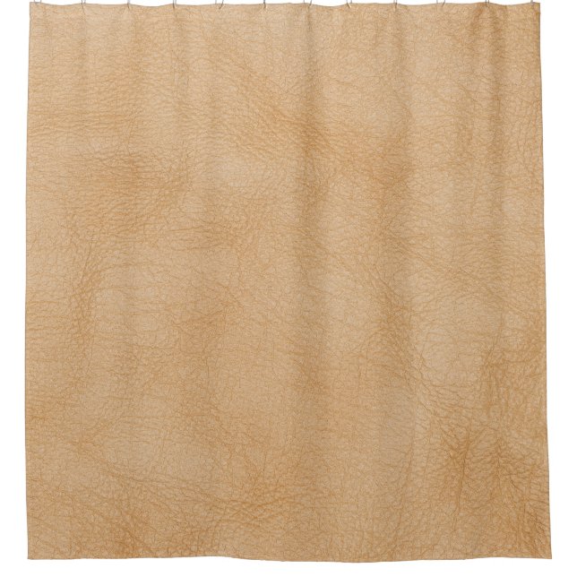 Rideaux De Douche Arrière - plan marron clair, texture cuir. (Devant)