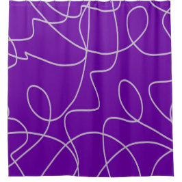 Rideaux De Douche Art Abstrait moderne en violet
