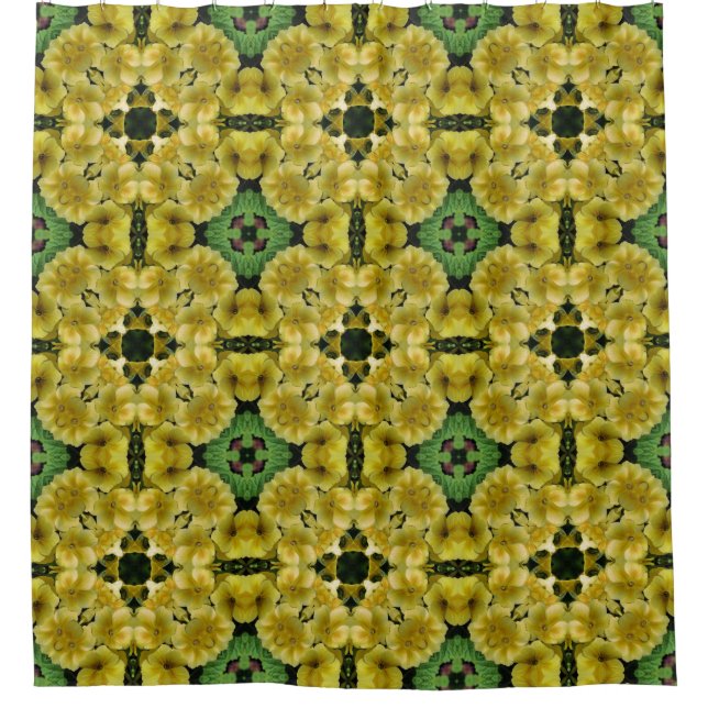 Rideaux De Douche Art Abstrait Primrose Fleurs Nature (Devant)