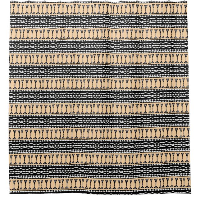Rideaux De Douche Art africain, Kenya, Motif traditionnel (Devant)