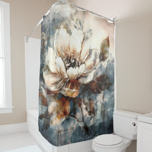 Rideaux De Douche Art aquarelle élégant de pivoine